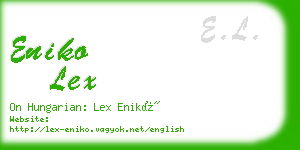 eniko lex business card